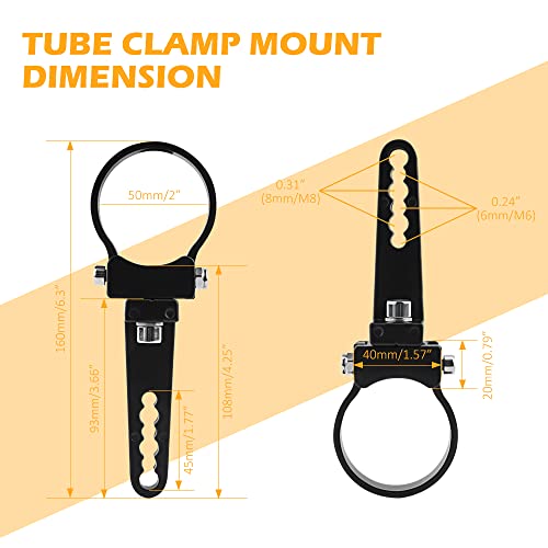 Tube Clamps Mounting Brackets ADTOPI 2’’ Bull Bar Roll Cage Light Bar Mounts for LED Bar Work Lamps Fog Lamps Off Road Lights Fit for UTV ATV Offroad Truck, 2pcs … - size: 2 Inch