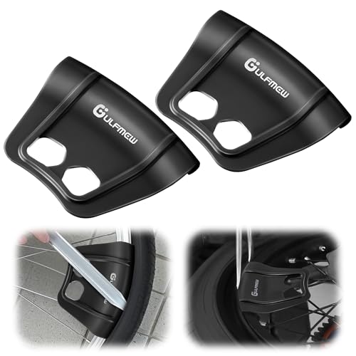 Rim Protectors for Tire Changing, 2 Piece Wheel Rim Guard Kit for Motorcycle, Bicycle, Scooter & E Bike, Durable Tire Lever Protection Tool, Non Slip, Reusable Maintenance Accessory (Black) - color: Black