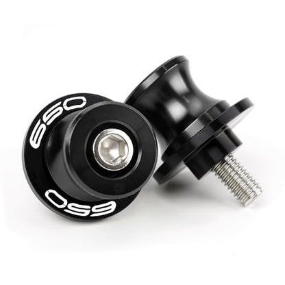 Motorcycle Swing Arm Spools M8 Paddock Slider Stand Bobbins For Z650 RS EX650 Ninja 650KRT 650R Vulcan S 650 VN650 Versys650cc KLE650 2026 2025 2024 Swingarm Spool Accessories (Black) - color: Black