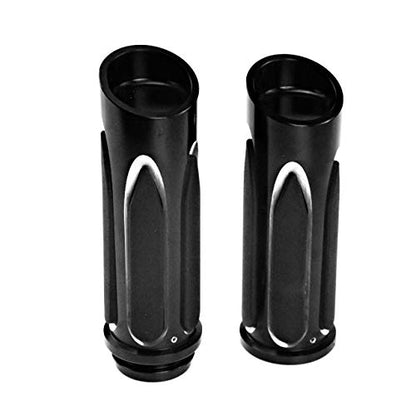 1" Electronic Throttle Defiance Handlebar Grips 25mm Hand Grips Fit for Harley Touring Street Glide Road King Road Glide Electra Glide - color: #5 Black&White