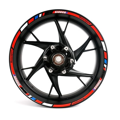 Arashi 17” Wheel Rim Strips Tape Stickers Decals for BMW S1000RR Motorcycle Accessories Waterproof Reflective Red