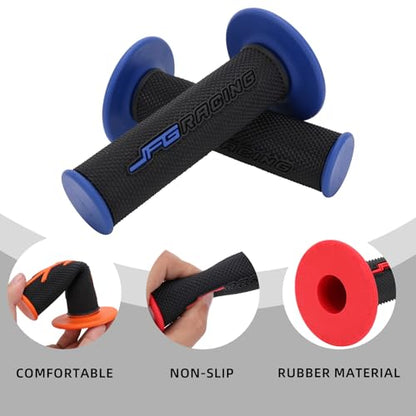 JFG RACING 7/8" Motorctcle Grips,22mm 24mm Non Slip Dirt Bike Hand Handlebar Glue Universal for Most Pit Bike Motercross KLX KX EXC XC SX CRF CR YZ WR DRZ RMZ 50 85 100 150 250 350 450 - color: Orange