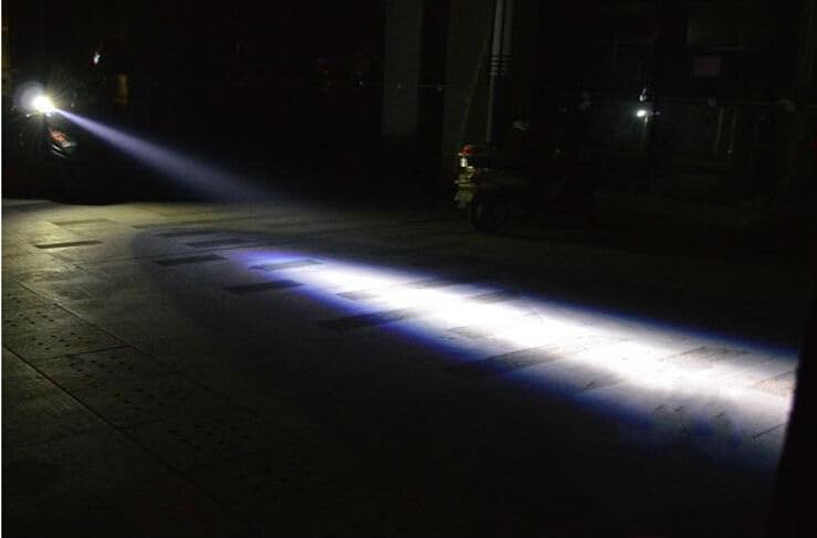 Motorcycle LED Fog Lights U7 Spotlight with High Low Strobe Beam Halo Rings White Central with U7 LED Running DRL Switches Clamps Universal Spotlights Driving Lights 2 Packs - color: Blue