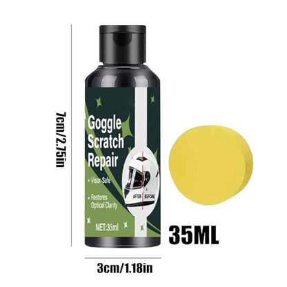 Scratch Repair , Helmet Lens Cleaner Compound, Optical Restoration Wax for Motorcycle Visor Goggles Hard Hat Shine Enhancement Anti Scratch Care Detailing Kit Use