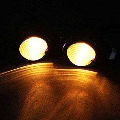 Motorcycle Turn Signals 2pcs Chrome Front Rear Turn Signals 12V with Bullet Shape and Amber Lights Fit Universal Fit for Harley Honda Yamaha Dukati Suzuki Kawasaki - color: Silver