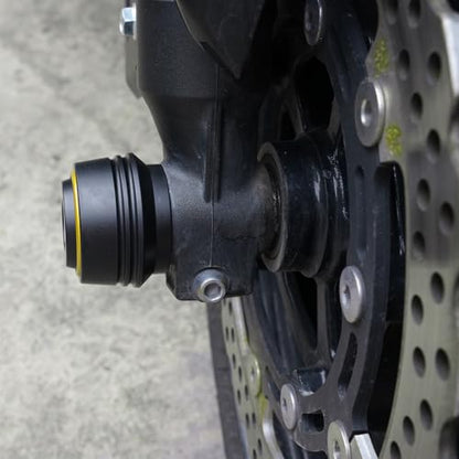Compatible with ZX-6 ZX6R 2010-2024 2025 2026 Motorcycle Front Wheel Axle Crash Protector Pad Rear Swingarm Spools Slider Stand Accessories (Gold) - color: Gold