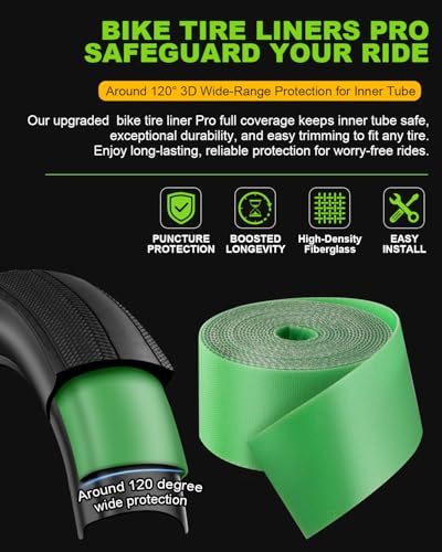 Julai Bike Tire Liner Pro, Inner Tube Bicycle Flat Protector Compatible with 20/24/26/27.5/29" - size: 700x28-32C