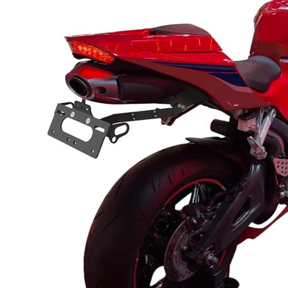 Fender Eliminator Bracket Tail Tidy Fit for CBR600RR 2013-2026 | Aluminum, Black Powder Coated, License Plate Bracket with LED Light, Tail Tidy Fit for OEM & Aftermarket Turn Signal