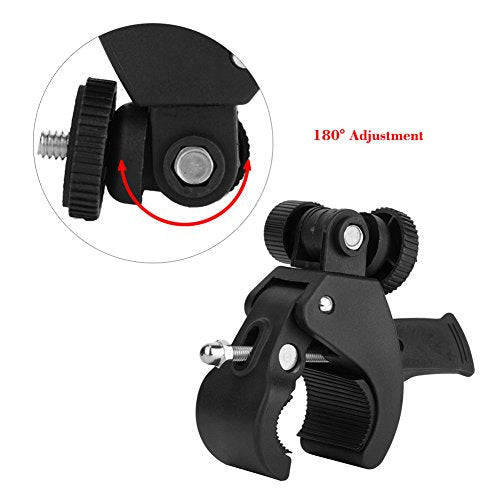 Handlebar Mount, Adjustable Bike Motorbike Mount Holder 1/4'' Screw Metal Handlebar Clip Mount Handlebar Clamp Bracket Holder Mount Cycle Handlebar Attachments for Action Camera/Gopro/DV