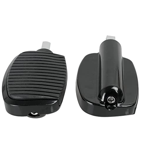 Motorcycle Passenger Mini Board Floorboards Footpegs Pedals Footrests Highway Pegs with Anti-Slip Rubber Universal for Harley Davidson Dyna Touring Honda Suzuki Yamaha Triumph (Black) - color: Black