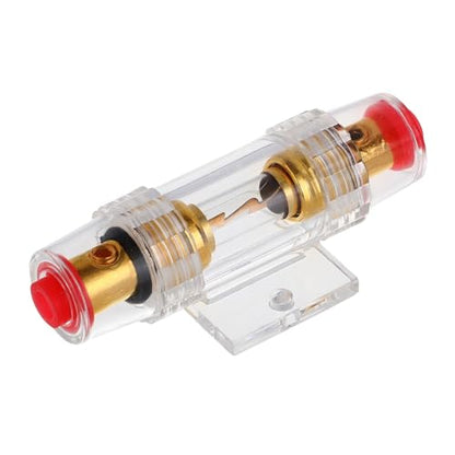 VEXUNGA 4-8 Gauge AWG Inline 100 Amp Fuse Holder with 100A AGU Fuses for Car Audio Alarm Amplifier Subwoofer in-line Fuse Holders (100Amp) - size: 100A