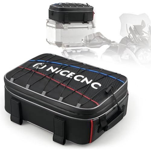 NICECNC Motorcycle Top Case Bag 20L Expandable, Multifunctional Motorcycle Luggage Tool Bag Compatible with BMW R1250GS R1200GS Adventure 2007-2013, R1200GS LC 2013-2017, F650 700 750 800 850GS,1PCS - color: Black-Top Case Bag
