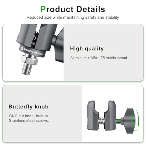 FANAUE Single Socket Arm with M8x1.25 Metric Thread Compatible with RAM Mounts B Size Double Socket Arm.for RAM Mount 1" Ball Head and Motorcycle Phone Holder