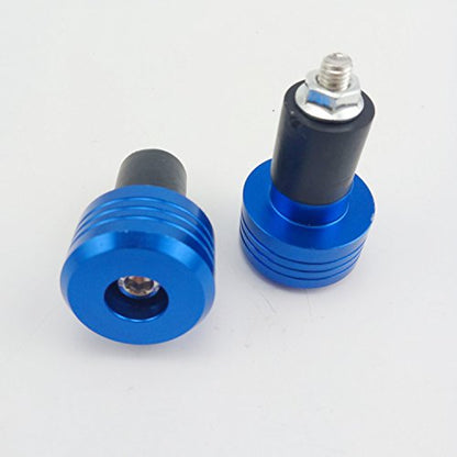 Motorcycle Handlebar Ends,7/8'' Handle Bar Slider Caps Weight Plugs CNC Aluminum (Blue) - color: Blue