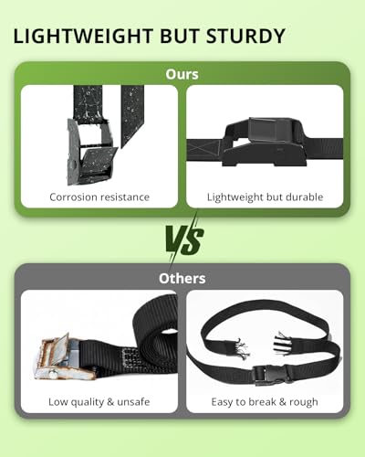 Lashing Straps with Buckles, 0.75'' x 48'' Tie Down Straps Ratchet Adjustable Cam Buckle Pull Luggage Straps Cinch Strap for Packing Cargo Trucks Motorcycle Kayak Bike Rack Black 4 Pack - size: 4-Pack 0.75'' x 48''