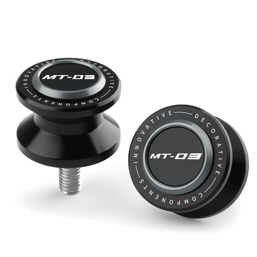 M6 Motorcycle Swingarm Spools Slider Compatible With YAMAHA MT03 2018 2019 2020 2021 2022 2023 2024 2025 | Swing Arm Stand Bobbins Screws MT-03 MT 03 Accessories (gray) - color: gray