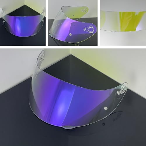 902 Helmet Visor Replacement,Motorcycle Helmet Face Shield for ILM 902,902L,902BT (Revo Clear Purple-Day&Night Use) - color: Revo Clear Purple-day&night Use