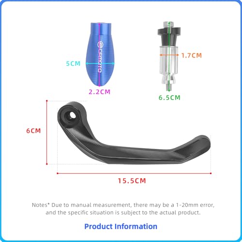 Motorycle Brake Clutch Lever Handguards Protector for CFMOTO 450SS 450NK 250SR 7/8'' Handlebar CNC Aluminum Hand Guards (Chrome) - color: Chrome