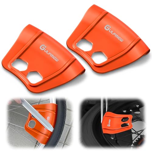 Rim Protectors for Tire Changing, 2 Piece Wheel Rim Guard Kit for Motorcycle, Bicycle, Scooter & E Bike, Durable Tire Lever Protection Tool, Non Slip, Reusable Maintenance Accessory (Orange) - color: Orange