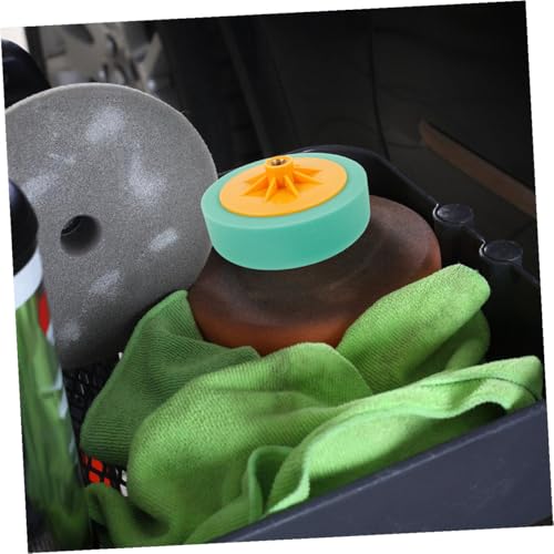 CHILDWEET Polishing Sponge Pads Buffing Sponge Drill Attachment 6-inch Green Polyester Honeycomb Car Detailing Wax Applicator Pad for Mirror Finish