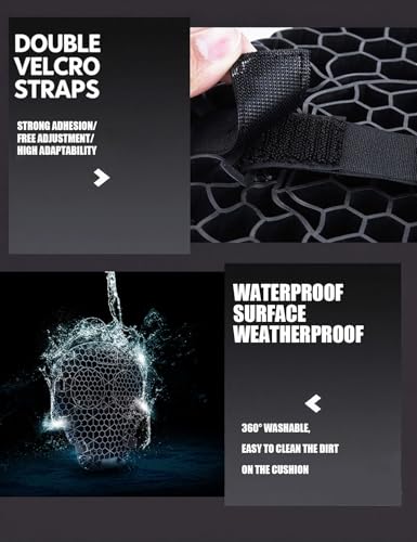 Motorcycle Gel Seat Cushion for Triumph Tiger 800 2011-2015 2016 2017 2018 2019 2020, Motorcycle Cushion, 3D Shock Absorbing & Breathable Motorcycle Seat Pad, Comfortable Gel Pad for Long Rides