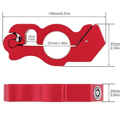 Windance Motorcycle Anti Theft Lock,Heavy Duty Front Brake Lock,Throttle Grip Clutch Brake Lever Handlebar Protection (Red, L) - color: Red