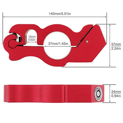 Windance Motorcycle Anti Theft Lock,Heavy Duty Front Brake Lock,Throttle Grip Clutch Brake Lever Handlebar Protection (Red, L) - color: Red