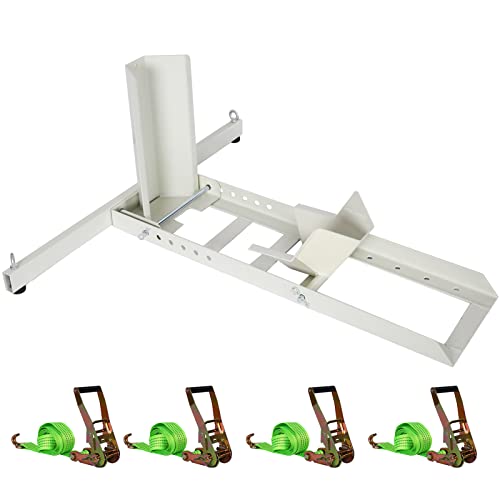 Motorcycle Wheel Chock, 1800lbs Heavy-Duty Steel Stand for 15"-22" Wheels, White Trailer Motorcycle Stand with Adjustable Holes, High-Grade Steel Trailer Stand - size: 1800lbs for 15"-22" Wheels（White）