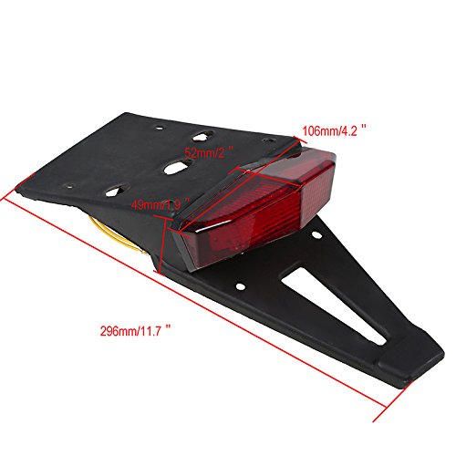YIBO Off-road motorcycle rear fender red LED tail light brake light turn signal light for custom off-road motorcycle off-road vehicle