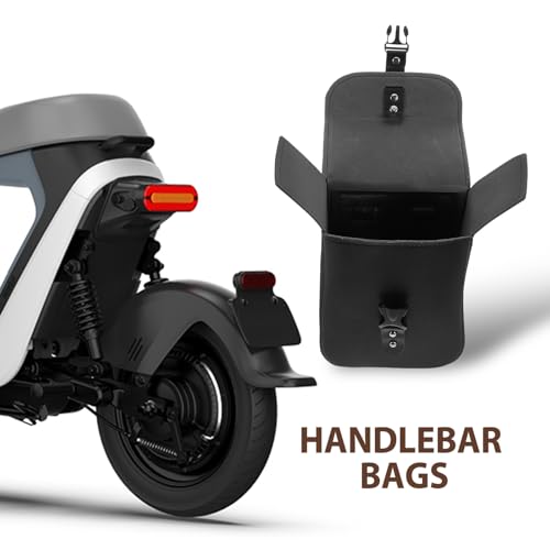 2pcs Motorcycle Handlebar Storage Bags Waterproof Front Fork Tool Pouches for Electric Bikes and Motorbikes, Compact Side Mount Riding Bags for Motorcycle Accessories