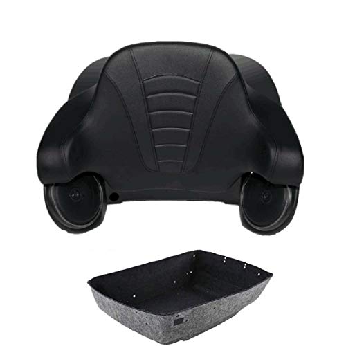 TCMT King Motorcycle Trunk Box Wrap Around Backrest Rear Speakers Fit for Harley 2014-2025 Trunk Touring CVO Road King Road Glide Street Glide Electra Glide - color: Set F#4