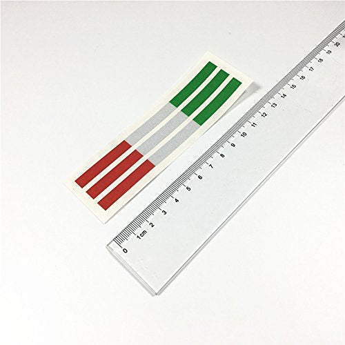 2lots National Flag Italy Motorcycle Helmet Car Sticker Decal Auto Exterior Accessories 120x8mm