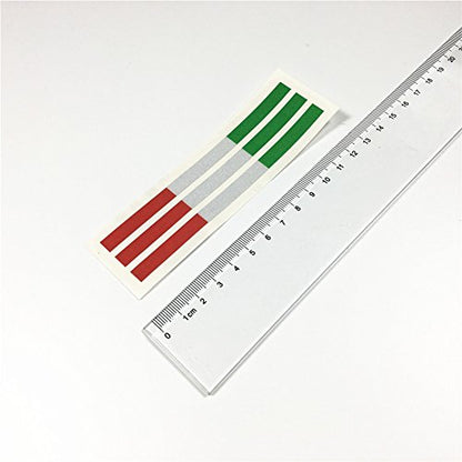 2lots National Flag Italy Motorcycle Helmet Car Sticker Decal Auto Exterior Accessories 120x8mm