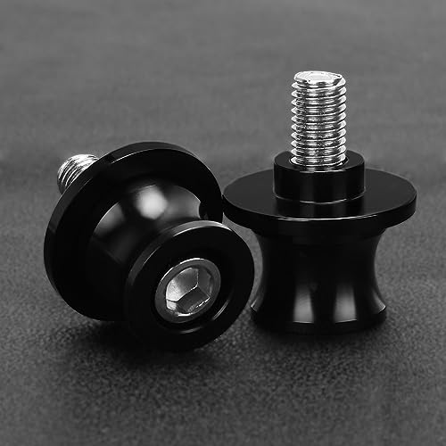 Rear Sliders Stand Screw Motorcycle Accessories 6MM Swingarm Spools Stand Screws Slider for Y&AMAHA YZF R1 R3 R7 R125 Moto Sliders Holder Equipments Parts (Color : NO Logo Black) - color: NO LOGO Black