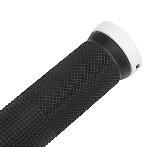 1 Pair Bike Handlebar Grips, Lightweight Rubber Handlebar Sleeve for Mountain Bike - color: White