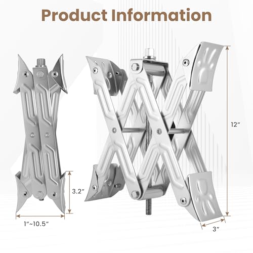 X-Shaped RV Wheel Chock Fit 4.13” to 13.4” Camper Wheel Chock Stabilizer Scissor with Accessories Pair for Travel Trailer, Heavy Duty Tire Wheel Chock Scissor Locking X Chock, 2Pack - size: 13.4inch 2pc