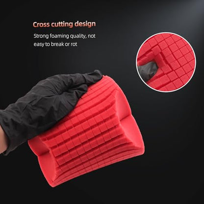SPTA Car Wash Kit, Clean & Car Wash Kit (9 Items, Including 2-16oz. Car Wash Shampoo, 1Pc Microfiber Mitts,1Pc Red Car Wash Sponge, 2Pcs 16"x16" Microfiber Detail Towels and 3Pcs Car Detail Brush