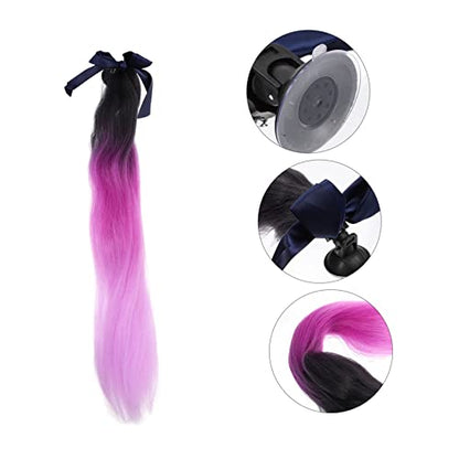 OUNONA Sucker Motorcycle Ponytail Decorative Braid Replaceable Adornment for Motorcycle Stylish Pigtail Accessory Light Durable Practical Design