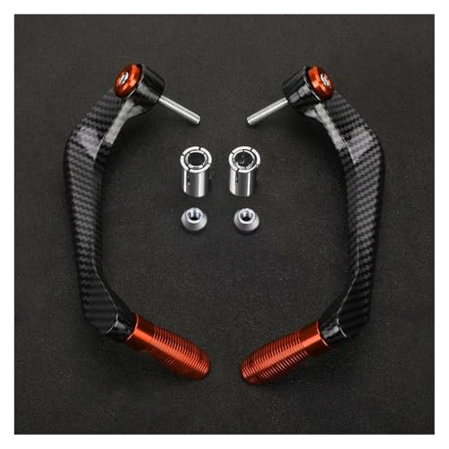 Motorcycle CNC Handlebar Handguard Brake Clutch Levers Hand Guard Protector For Ducati Monster 821 695 696 797 1200 1200S 1100(Orange) - color: Orange