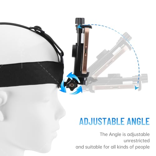 Mobile Phone Chest Strap Harness Mount Head Strap Holder Kit for POV/VLOG,Cell Phone Clip Compatible with iPhone,Samsung,GoPro Hero 9, 8,7, 6, 5, 4, 3,2, 1,AKASO,DJI Osmo,and Action Cameras