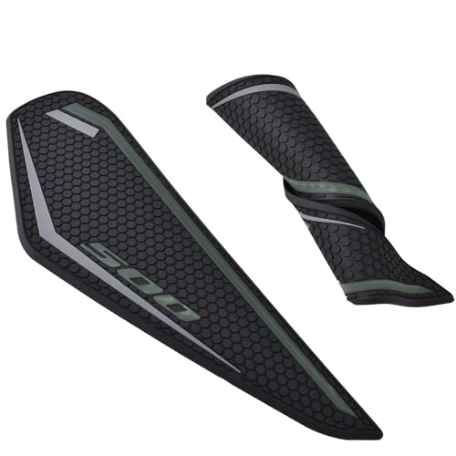 Motorcycle Side Fuel Tank pad Traction Pad Gas Knee Grip Protective Sticker Tankpad Protector fit for Ka&wa&sa&ki NINJA500/Z500 NINJA 500/Z 500 2024 2025 (Grey) - color: Grey