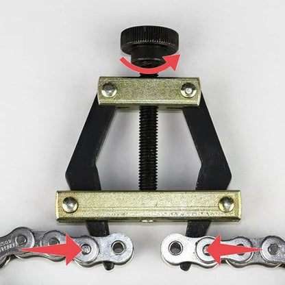 Jeremywell Roller Chain Tools Kit Fit #25#35#41#40#50#60 415H,428H, 520,530 Roller Chain, Holder/Puller+ Breaker/Cutter, Bicycle, Motorcycle - style: Chain Breaker + Puller
