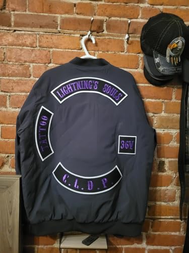 1pcs Top Patch Custom Embroidered Biker Patches, Personalized Embroidery Rocker Patch Rider Motorcycle Patches for Veterans Vest or Jacket (Black) - color: Black