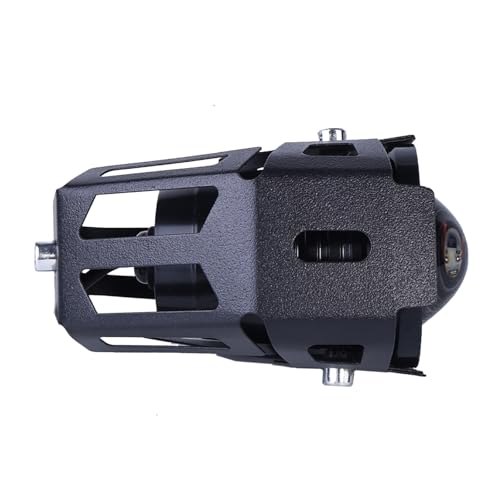 Motorcycle LED Fog Lights U7 Spotlight with High Low Strobe Beam Halo Rings White Central with U7 LED Running DRL Switches Clamps Universal Spotlights Driving Lights 2 Packs - color: Blue
