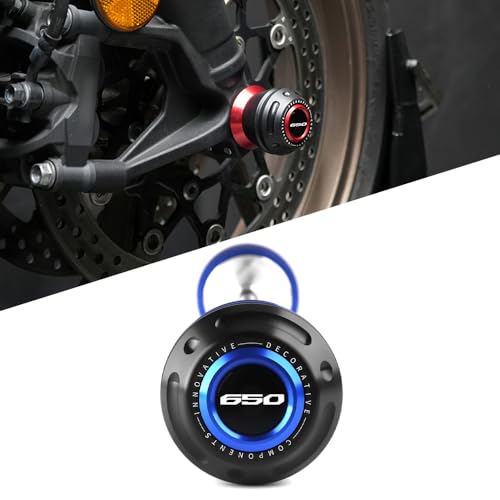 Motorcycle Front Wheel Axle Fork Slider Crash Protector Compatible With Honda CB650R / E-clutch 2025 2024 2023 2022 2021 2020 2019 | CB650 R CB 650 650R Accessories Parts (blue) - color: blue