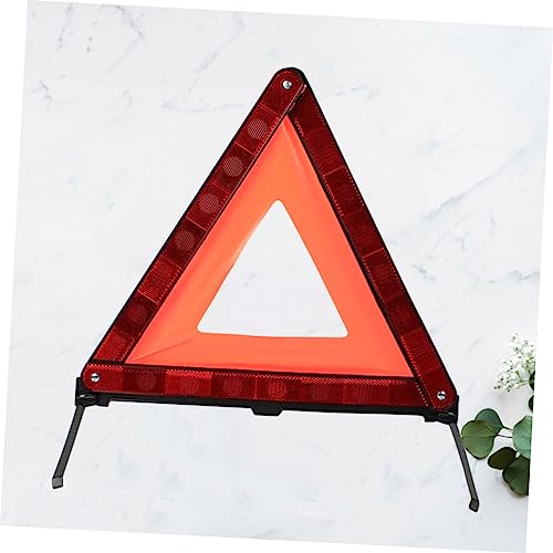 VALICLUD 1Pc Triangle Warning Sign Reflective Emergency Symbol for Vehicles Collapsible Design for Easy Essential Automotive Roadside Safety Kit