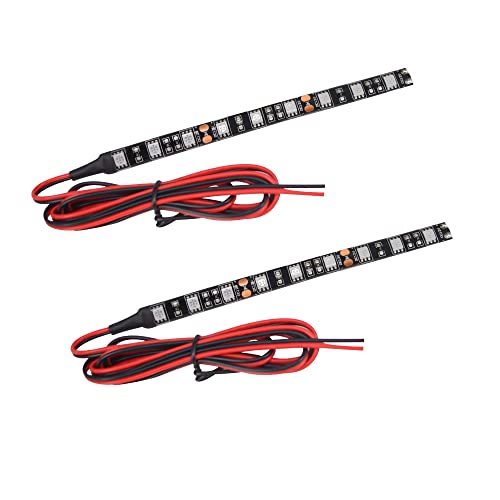 2PCS 18 LED Strip Universal Motorcycle Bike Amber LED Turn Signal Indicator Blinker Light 12v