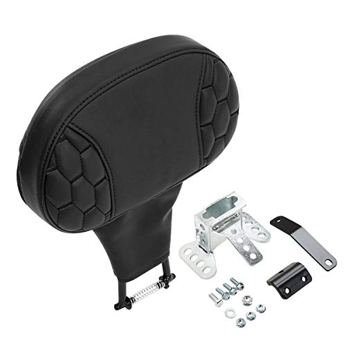 Rider Sissy Bar, SLMOTO Honeycomb Designed Driver Rider Backrest Pad Fit for Harley Road King CVO Street Glide 2014-2023 - color: Black Rider Backrest1