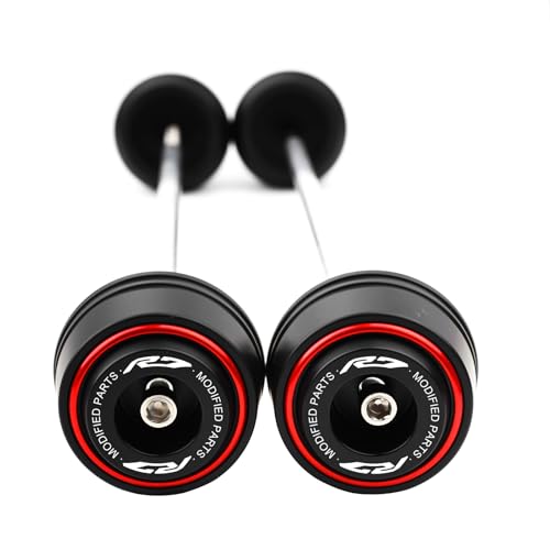 Compatible with YZFR7 R7 YZF R7 YZF-R7 2021 2022 2023 2024 2025 2026 Motorcycle Front & Rear Wheel Fork Axle Sliders Crash Protectors Accessories (Red) - color: Red