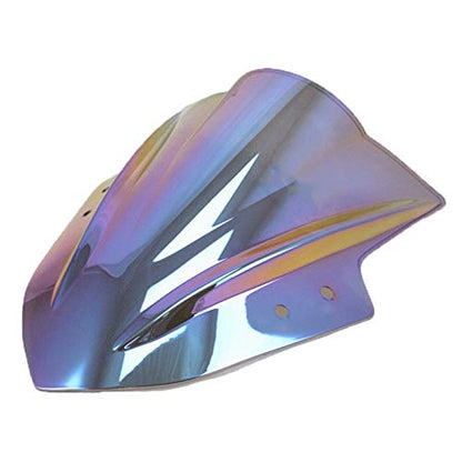 Double Bubble Windshield Windscreen for Kawasaki Ninja 300 EX300R 300R 2013-2017 (Dark Iridium) - color: Dark Iridium